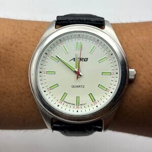Silver Aero Men's Leather Watch